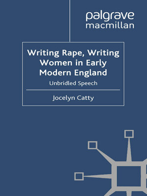 cover image of Writing Rape, Writing Women in Early Modern England